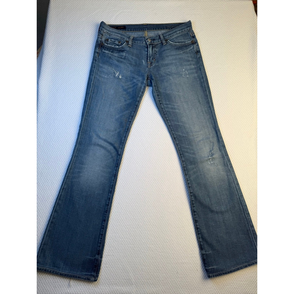 Women's Citizens of Humanity Blue Flare Jeans Size 28 Embroidered back pockets - Picture 1 of 13